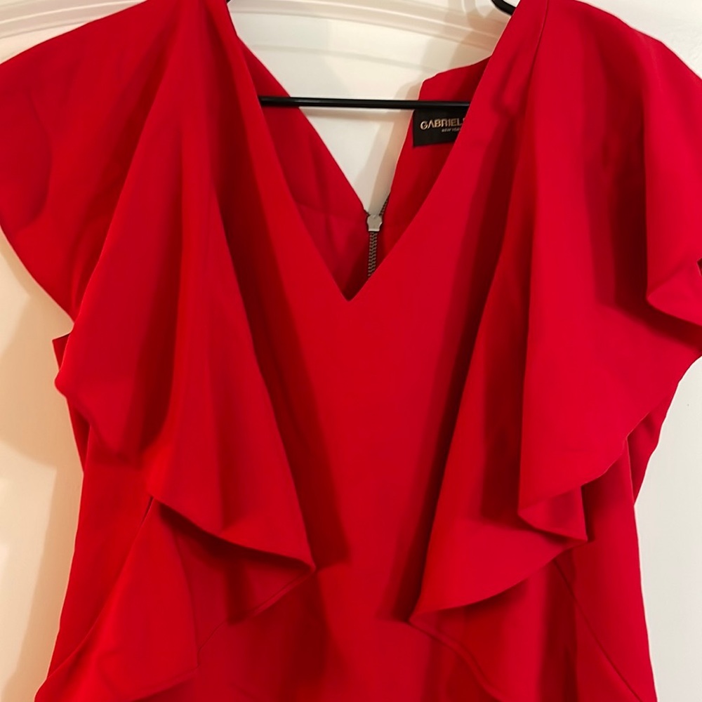 Fire Red Gabrielle Union dress from New York and Company